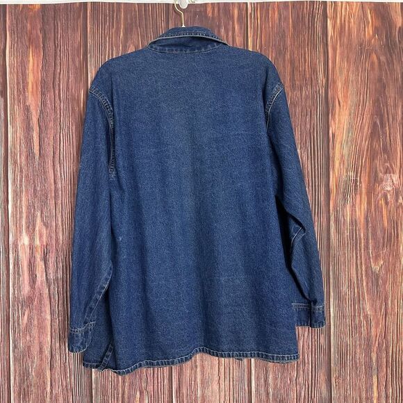 VTG Michelle Louise Denim Jacket Sunflower Embroidery Size Womens XL Vintage 90s - Picture 5 of 7